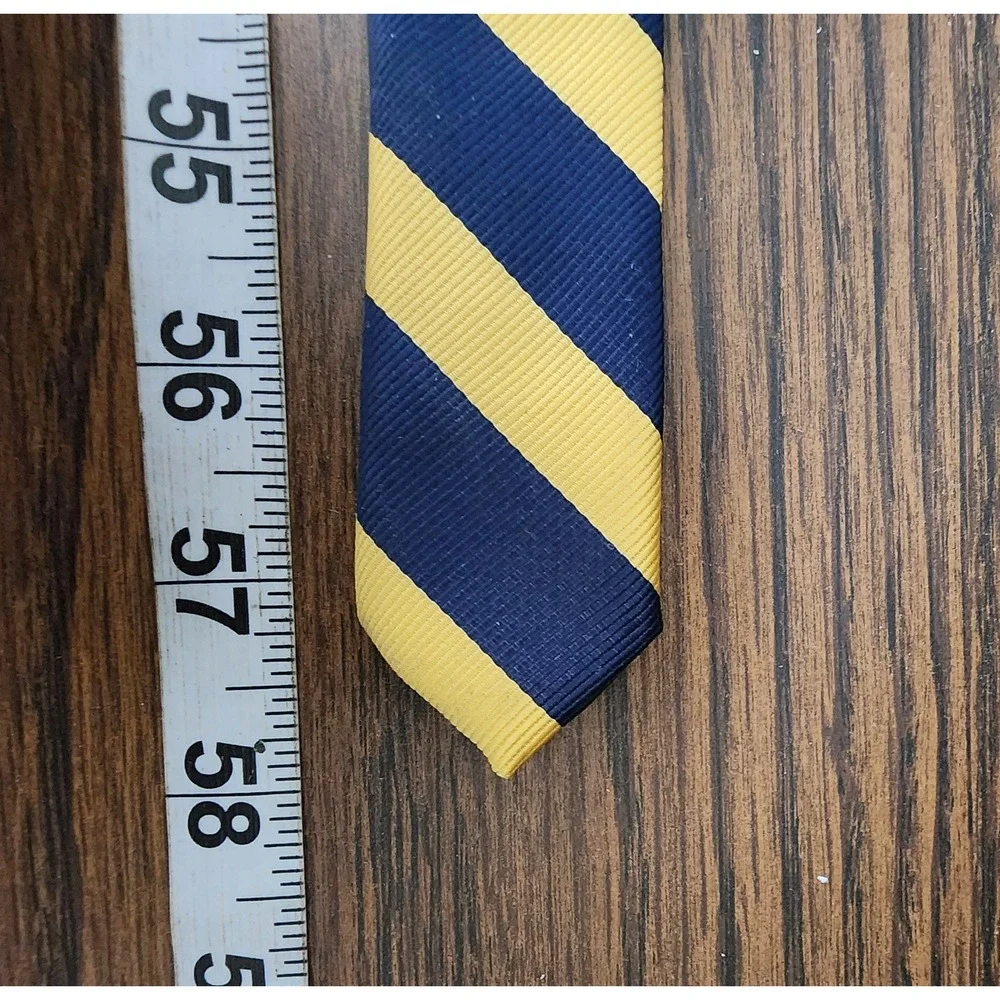 American Eagle Outfitters AEO Polyester Tie‎ Blue & Yellow Stripes Men Necktie